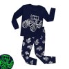 Boys Excavator Cartoon Pajamas Sets Kids Pyjamas Glow in the Dark Baby Pajamas Sets Kids Pijamas 11