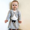3-dílná holčičí souprava New Baby Emma (Barva Šedá, Velikost 62 (3-6m))