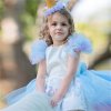 Christmas Fluffy Girl Princess Unicorn Dress Gorgeous Backless Long Tail Wedding Dress Kids Halloween Unicorn Cosplay 4