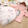 Vgiee Unicorn Girls Dress 2pc Clothes Set Baby Toddler Outfits Summer T Shirt Children Kid Dresses 2