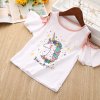 Vgiee Unicorn Girls Dress 2pc Clothes Set Baby Toddler Outfits Summer T Shirt Children Kid Dresses 4