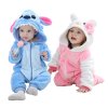 Baby Girls rompers new born baby Clothes Hooded Boys Kids jumpsuit Brand Long Sleeve Soft Flannel 1