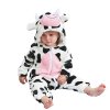 Baby Girls rompers new born baby Clothes Hooded Boys Kids jumpsuit Brand Long Sleeve Soft Flannel Cow