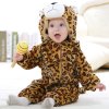 Baby Girls rompers new born baby Clothes Hooded Boys Kids jumpsuit Brand Long Sleeve Soft Flannel Leopard