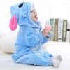 Baby Girls rompers new born baby Clothes Hooded Boys Kids jumpsuit Brand Long Sleeve Soft Flannel Bule Star