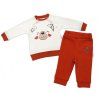 Baby Nellys Kojenecká tepláková souprava Teddy, dvojí zap. u krku - smetanová (Velikost koj oblečení 74 (6-9m))