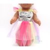 Unicorn šatičky pro American girl a Baby Born 43 cm