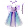 3 Vestido Infantil Real 2019 Girls Tutu Dress Baby Fluffy Tulle With Butterfly Wing Halloween Kids Party