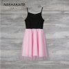 6 Mom and Daughter Dress Pink Patchwork Mesh Princess Dress Mother and daughter clothes Family Look Mother