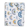 Baby Nellys Bavlněné prostěradlo - Duha, modrá, pastel (Rozměry 1 140x70)