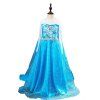 Modro-bílé šaty s vlečkou "Elsa"