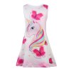 12 Unicorn Kids Dress Girl Cartoon Butterfly Birthday Party Kids Girls Summer Dresses Summer Soft Children Kids
