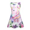 8 Unicorn Kids Dress Girl Cartoon Butterfly Birthday Party Kids Girls Summer Dresses Summer Soft Children Kids