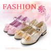 2 New Summer Girls Leather Shoes Children Girls Baby Princess Bowknot Slip on Sneakers Pearl Diamond Single