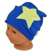 Bavlněná čepička Stars Baby Nellys ® - tm. modrá (Velikost koj oblečení 80-92 (12-24m))