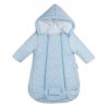 Kombinézka s kapucí do autosedačky, kočárku Lux Baby Nellys ®prošívaná - modrá (Velikost koj oblečení 56 (1-2m))