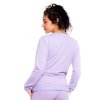 Be MaaMaa Těhotenská, kojící mikina Passion, lila-černá-bílá, vel. XS (Velikosti těh moda XS (32-34))