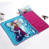 6 Disney Blue Frozen Elsa Anna Portable Rolled Nap Mat with blanket and Pillow for Toddler Baby