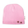 Baby Nellys Žebrovaná čepice Hvězdičky - růžová (Velikost 68/74 (6-9m))