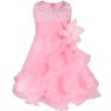 2 iiniim Vestido infantil festa Baby Girls Dress Baptism Toddler Gown Pageant Dress Pearls Princess for Wedding