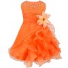 4 iiniim Vestido infantil festa Baby Girls Dress Baptism Toddler Gown Pageant Dress Pearls Princess for Wedding