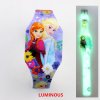 10 NEW Luminous Princess Elsa Children Watches Kids Spiderman Avengers Cartoon Pattern LED Girls Watch Reloj Infantil