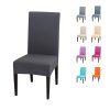 1 Solid Color Chair Cover Spandex Stretch Elastic Slipcovers Chair Covers White For Dining Room Kitchen Wedding (1)
