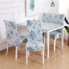 9 Dining Chair Cover Spandex Elastic Pastoral Print Modern Slipcovers Furniture Cover Kitchen Wedding housse de chaise