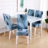 1 Dining Chair Cover Spandex Elastic Pastoral Print Modern Slipcovers Furniture Cover Kitchen Wedding housse de chaise