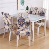 8 Dining Chair Cover Spandex Elastic Pastoral Print Modern Slipcovers Furniture Cover Kitchen Wedding housse de chaise