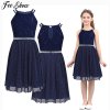 1 6 14T Teen Girls Sleeveless Sequined Floral Lace Shiny Dress Vestido de festa for Weeding Formal (1)