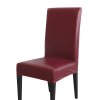 1 PU Leather fabric solid color chair cover waterproof Dining seat Chair Covers Hotel Banquet wedding Seat