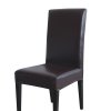 2 PU Leather fabric solid color chair cover waterproof Dining seat Chair Covers Hotel Banquet wedding Seat