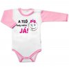 Baby Nellys Body dlouhý rukáv s vtipným textem, A TEĎ tady velím JÁ! Holka, vel. 74 (Velikost koj oblečení 74 (6-9m))