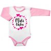 Body dl. rukáv s vtip. textem Baby Nellys, Malá láska, holka (Velikost koj oblečení 80 (9-12m))