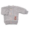 5-dílná pletená sada Baby Nellys, Boy, body, kalhoty, svetr, čepička, motýlek - šedá (Velikost 62 (2-3m))