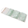 Flamingo Pattern Cotton Linen Hanging Storage Bag 3 Pockets Wall Mounted Wardrobe Hang Bag Wall Pouch 895735