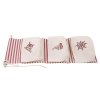 Flamingo Pattern Cotton Linen Hanging Storage Bag 3 Pockets Wall Mounted Wardrobe Hang Bag Wall Pouch 895770
