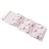 Flamingo Pattern Cotton Linen Hanging Storage Bag 3 Pockets Wall Mounted Wardrobe Hang Bag Wall Pouch 895732