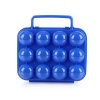 1pc Plastic 12 Grids Portable Camping Picnic Barbecue Outdoor Egg Box Convenient Kitchen Egg Storage Boxes Yellow