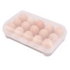 15 Eggs Storage Container Plastic Kitchen Refrigerator Food Keeper Fridge Tray White