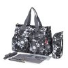 New multifunctional diaper bags mother bag high quality maternity mummy nappy bags flower style mom handbag as picture (2)