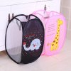 New Foldable Clothes Storage Baskets Mesh Dirty Clothes Laundry Basket Portable Sundries Organizer Toys Container 258469 36