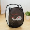 New Foldable Clothes Storage Baskets Mesh Dirty Clothes Laundry Basket Portable Sundries Organizer Toys Container 258469 Black Elephant