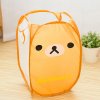 New Foldable Clothes Storage Baskets Mesh Dirty Clothes Laundry Basket Portable Sundries Organizer Toys Container 258469 Brown Bear