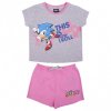 Dívčí letní pyžamo Sonic, tričko + kraťasy (šedo-růžové)