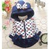 New Girls jackets fashion Minnie cartoon Clothing coat baby girl winter warm and casual Outerwear for Dark blue