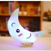 1pc 35cm Luminous Moon Plush toy Creative LED Lighting Colorful Pillow Stuffed Glowing Toys for Home 3