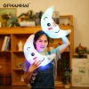 1pc 35cm Luminous Moon Plush toy Creative LED Lighting Colorful Pillow Stuffed Glowing Toys for Home 2