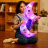 1pc 35cm Luminous Moon Plush toy Creative LED Lighting Colorful Pillow Stuffed Glowing Toys for Home 5
